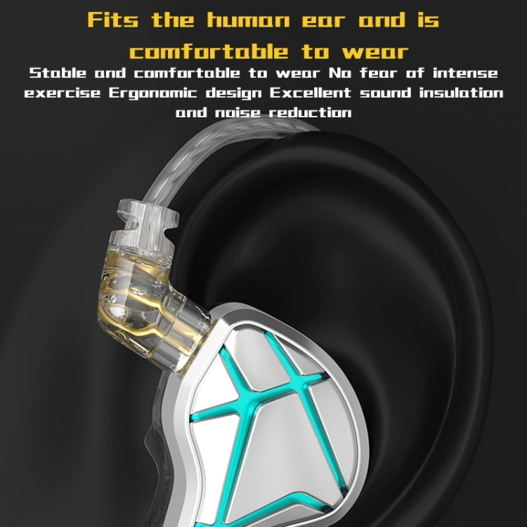 KZ-ESX 12MM Dynamic Subwoofer Sports In-Ear HIFI Headphones,Length: 1.2m(Without Microphone) Eurekaonline