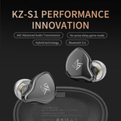 KZ S1 1DD+1BA Hybrid Technology Wireless Bluetooth 5.0 Stereo In-ear Sports Earphone with Microphone(Grey) Eurekaonline