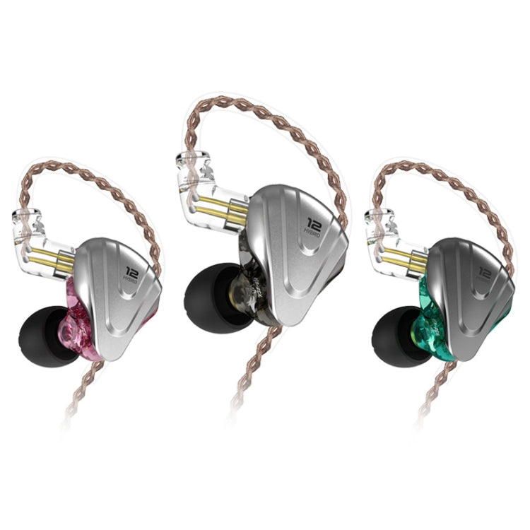 KZ ZSX 12-unit Ring Iron Metal Gaming In-ear Wired Earphone, Mic Version(Purple) Eurekaonline