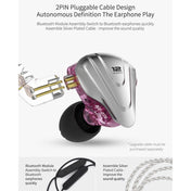 KZ ZSX 12-unit Ring Iron Metal Gaming In-ear Wired Earphone, Mic Version(Purple) Eurekaonline