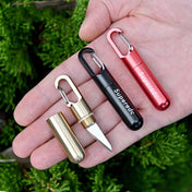 Keychain Pendant Small Knife Portable Art Cutting Knife(Aluminum Alloy Black) Eurekaonline