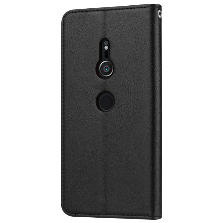 Knead Skin Texture Horizontal Flip Leather Case for Sony Xperia XZ2, with Photo Frame & Holder & Card Slots & Wallet(Black) Eurekaonline