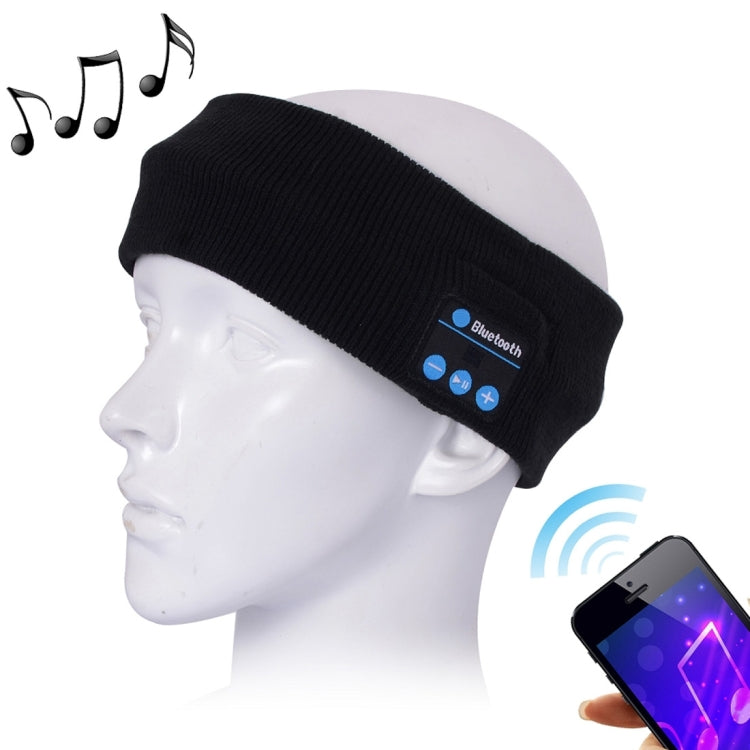 Knitted Bluetooth Headsfree Sport Music Headband with Mic for iPhone / Samsung and Other Bluetooth Devices(Black) Eurekaonline