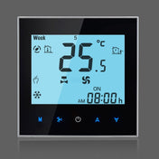 LCD Display Air Conditioning 2-Pipe Programmable Room Thermostat for Fan Coil Unit, Supports Wifi(Black) Eurekaonline
