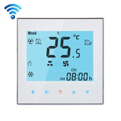 LCD Display Air Conditioning 2-Pipe Programmable Room Thermostat for Fan Coil Unit, Supports Wifi(White) Eurekaonline