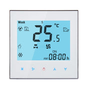 LCD Display Air Conditioning 2-Pipe Programmable Room Thermostat for Fan Coil Unit, Supports Wifi(White) Eurekaonline