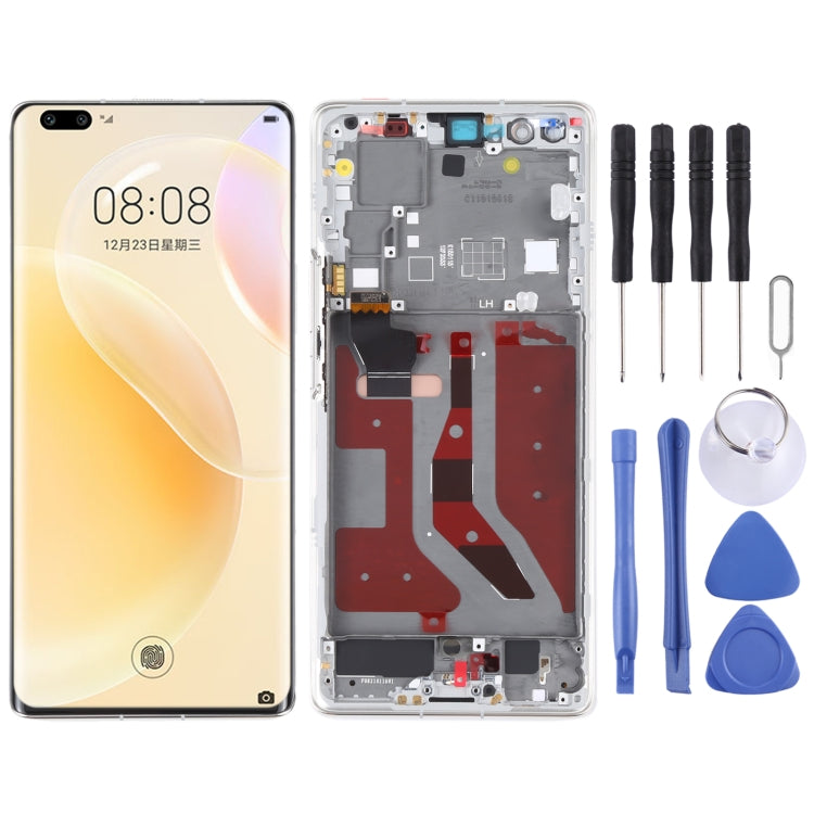 LCD Screen and Digitizer Full Assembly With Frame for Huawei Nova 8 Pro 5G(Silver) Eurekaonline