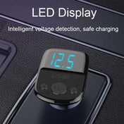 LDNIO C706Q QC3.0+AUTO-ID Car Bluetooth FM Music Digital Display Car Charger with 8 Pin Cable Eurekaonline