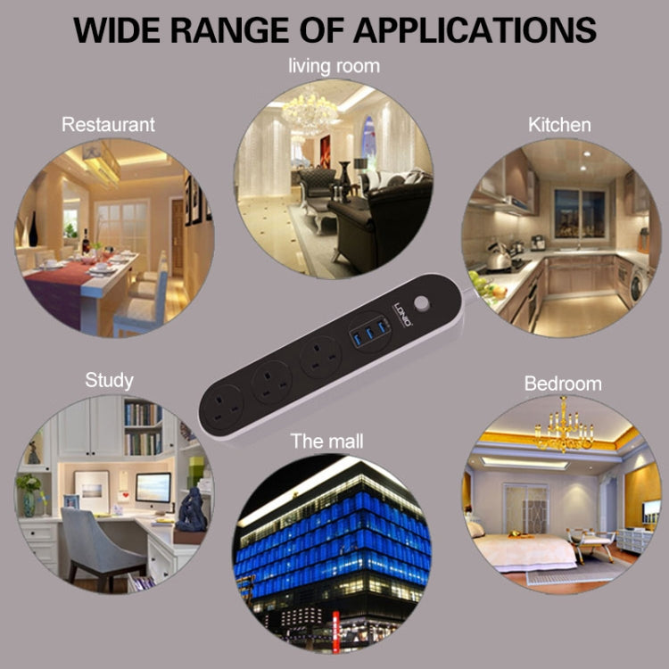 LDNIO SC3301 3 x USB Ports Travel Home Office Socket, Cable Length: 1.6m, EU Plug Eurekaonline