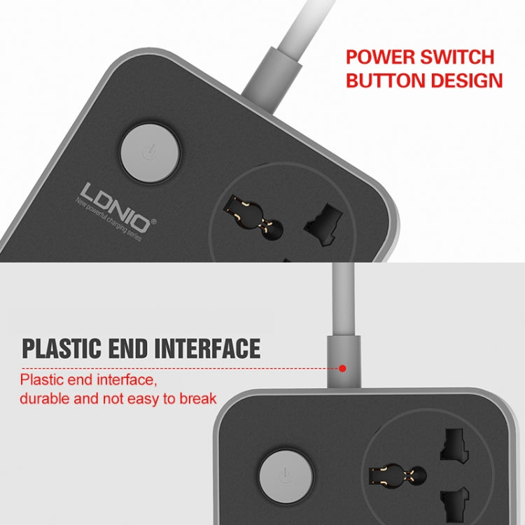 LDNIO SC3604 6 x USB Ports Multi-function Travel Home Office Socket, Cable Length: 2m, UK Plug Eurekaonline