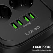 LDNIO SE6403 4 x USB Ports Multi-function Travel Home Office Non-slip Socket, Cable Length: 2m, EU Plug Eurekaonline