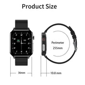 LOANIY E86 1.7 Inch Heart Rate Monitoring Smart Bluetooth Watch, Color: Black Steel Eurekaonline