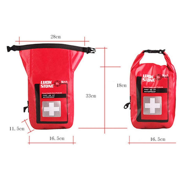 LUCKSTONE 5L Outdoor Adventure First Aid Waterproof Shoulder Bag(Red) Eurekaonline