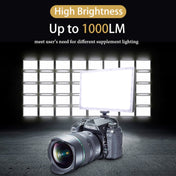 LUXCeO P02 LED Video Light Super Slim Panel 1000LM 3000-6000K Light On-camera Light Selfie Soft Light Video Photography Studio Light (Black) Eurekaonline