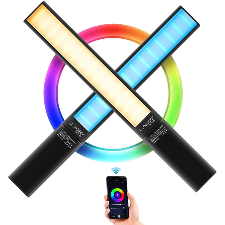 LUXCeO P6 RGB Colorful Photo LED Stick Video Light Handheld APP Control Full Color LED Fill Light (Black) Eurekaonline