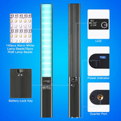 LUXCeO P6 RGB Colorful Photo LED Stick Video Light Handheld APP Control Full Color LED Fill Light (Black) Eurekaonline