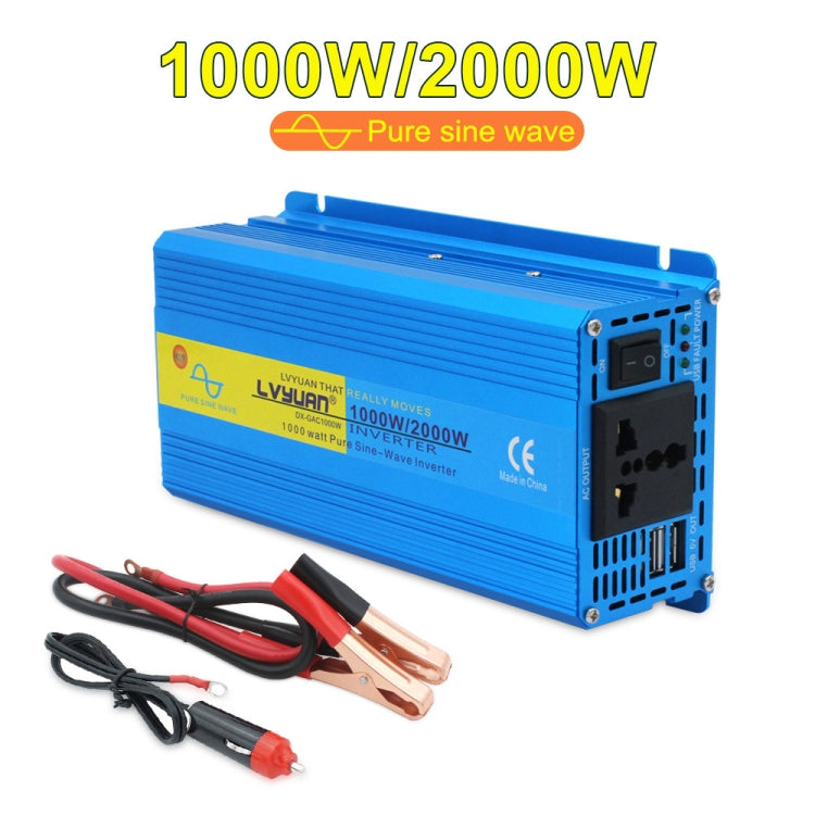 LVYUAN  2000W Car Home Pure Sine Wave Solar Inverter, Specification: 12V To 220V EU Plug Eurekaonline