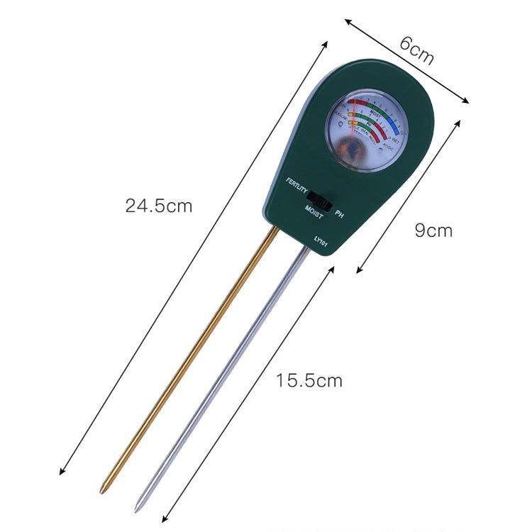 LY101 Flower And Grass Soil Detector PH Cantoneal Alkalin Testor(Green) Eurekaonline