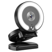 Landshine 90 Degree Wide-angle 2K USB Autofocus Computer Live Beauty HD Camera with Ring Light Eurekaonline