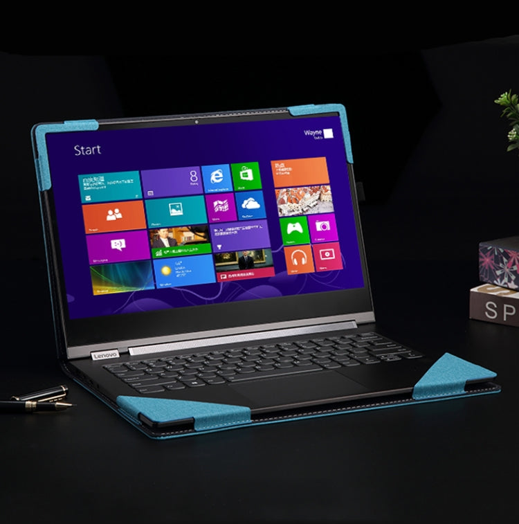 Laptop Leather Anti-Fall Protective Case For Lenovo XiaoXin Pro 14 2021(Deep Blue) Eurekaonline