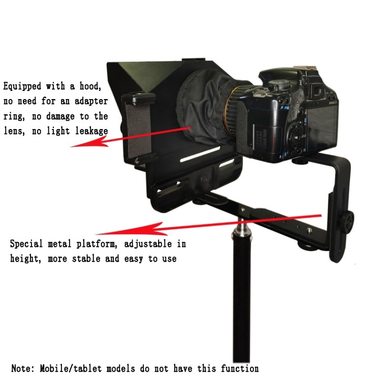 Large Screen Mobile Phone Tablet SLR Live Shooting Recording Teleprompter For Mobile Phone Tablet Eurekaonline