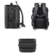 Large-capacity Waterproof Expandable Hard Shell Backpack with USB Charging Hole(161 Black) Eurekaonline