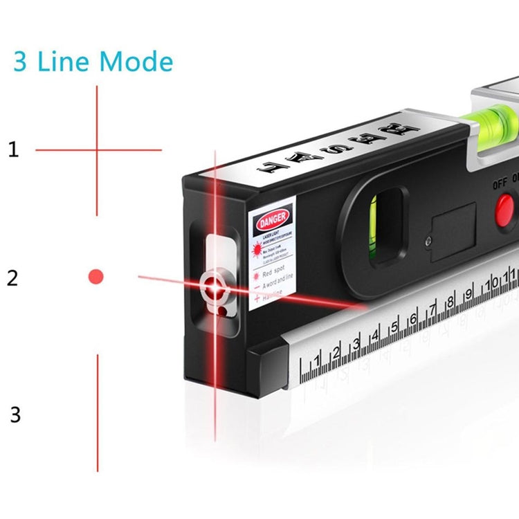 Laser Level with Tape Measure Pro 4 (100cm) / Level Bubbles with LED Light, LV-04(Black) Eurekaonline
