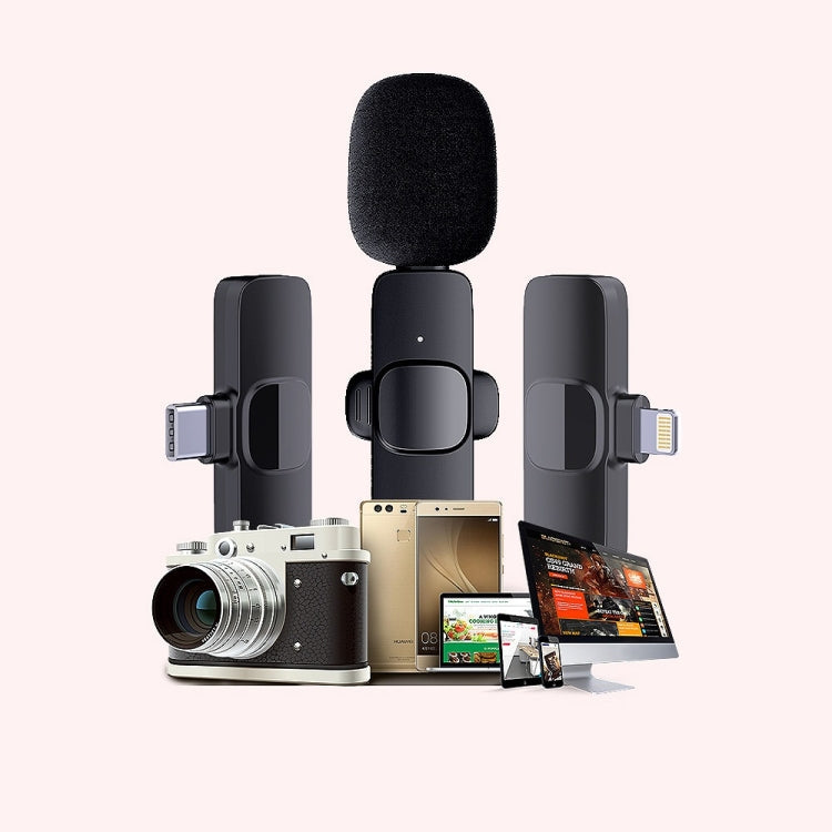 Lavalier Wireless Microphone Mobile Phone Live Video Shooting Small Microphone, Specification: Type C 1 To 2 Eurekaonline