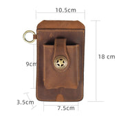 Leather Outdoor Sports Running Mobile Phone Pocket Cigarette Case Key Bag(Coffee) Eurekaonline