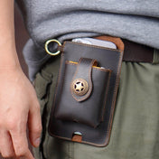 Leather Outdoor Sports Running Mobile Phone Pocket Cigarette Case Key Bag(Coffee) Eurekaonline