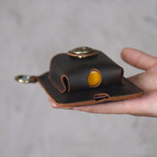 Leather Outdoor Sports Running Mobile Phone Pocket Cigarette Case Key Bag(Coffee) Eurekaonline