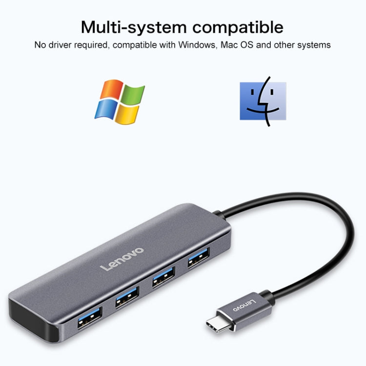 Lenovo C04 4 In 1 Type-C / USB-C to USB-C Converter Splitter Hub Eurekaonline