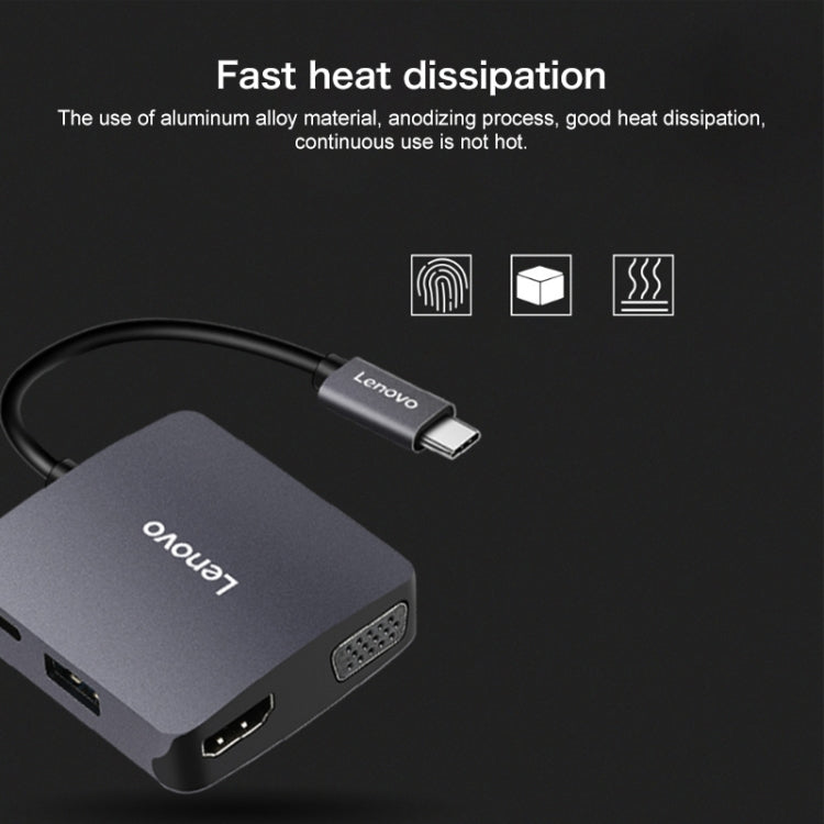 Lenovo C06 6 In 1 Type-C / USB-C to HDMI / VGA Universal Converter Docking Station Eurekaonline