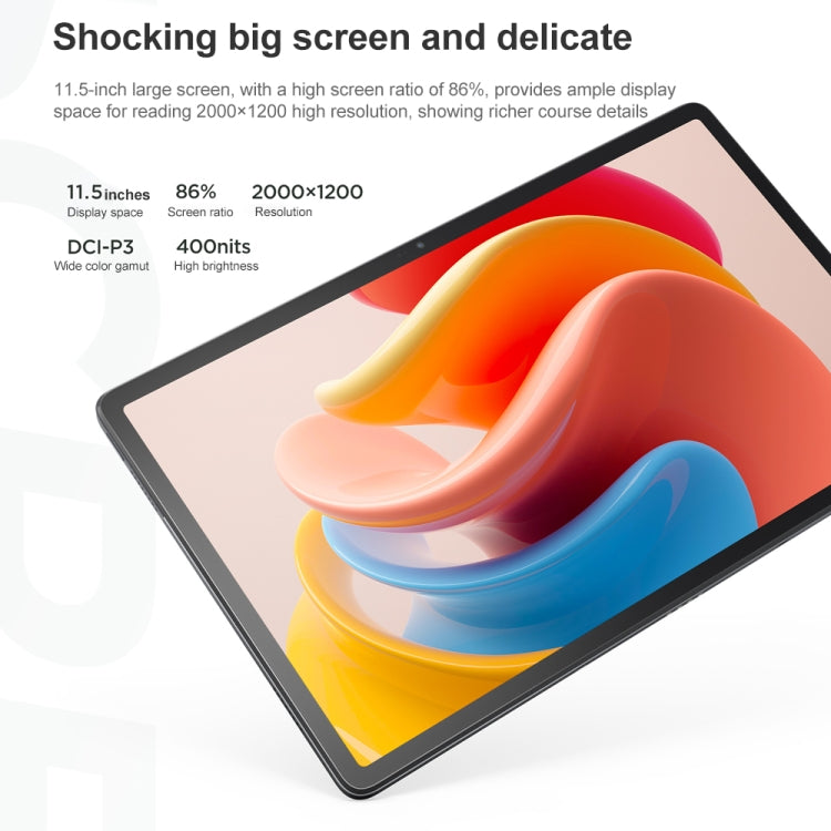 Lenovo Pad Plus 2023 WiFi Tablet, 11.5 inch,  6GB+128GB, Face Identification, Android 12 MediaTek Helio G99 Octa Core, 7700mAh Battery(Dark Gray) Eurekaonline