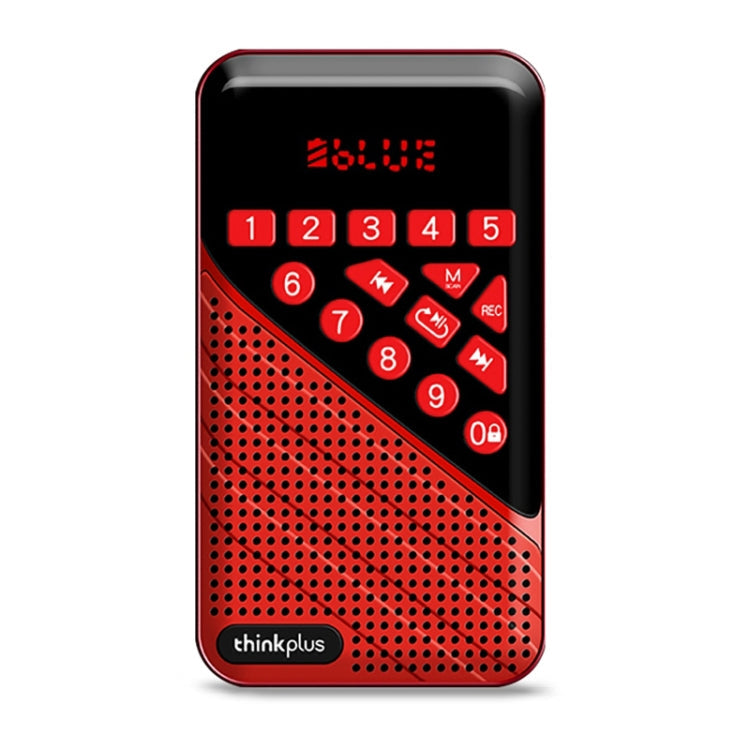 Lenovo R5 Bluetooth 5.0 Multi-function Mini Bluetooth Speaker Radio(Red) Eurekaonline
