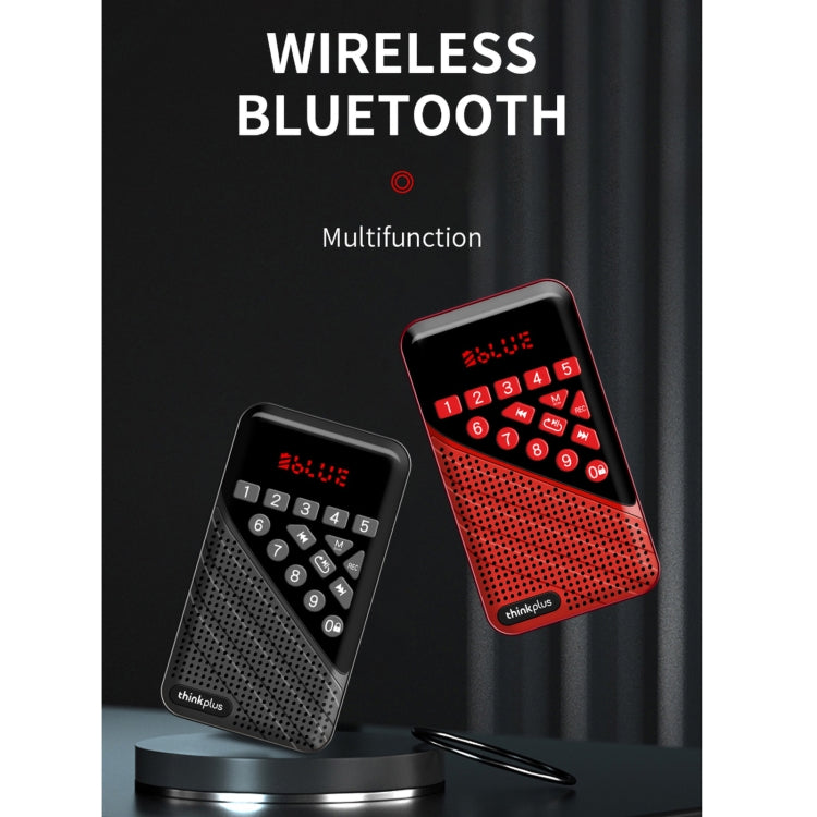 Lenovo R5 Bluetooth 5.0 Multi-function Mini Bluetooth Speaker Radio(Red) Eurekaonline
