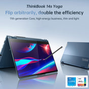 Lenovo ThinkBook 14s Yoga 1JCD Laptop, 14 inch, 16GB+512GB, Windows 10 Professional Edition, Intel Core i5-1135G7 Quad Core up to 4.2GHz, Support WiFi 6 & Bluetooth & HDMI, US Plug (Blue) Eurekaonline