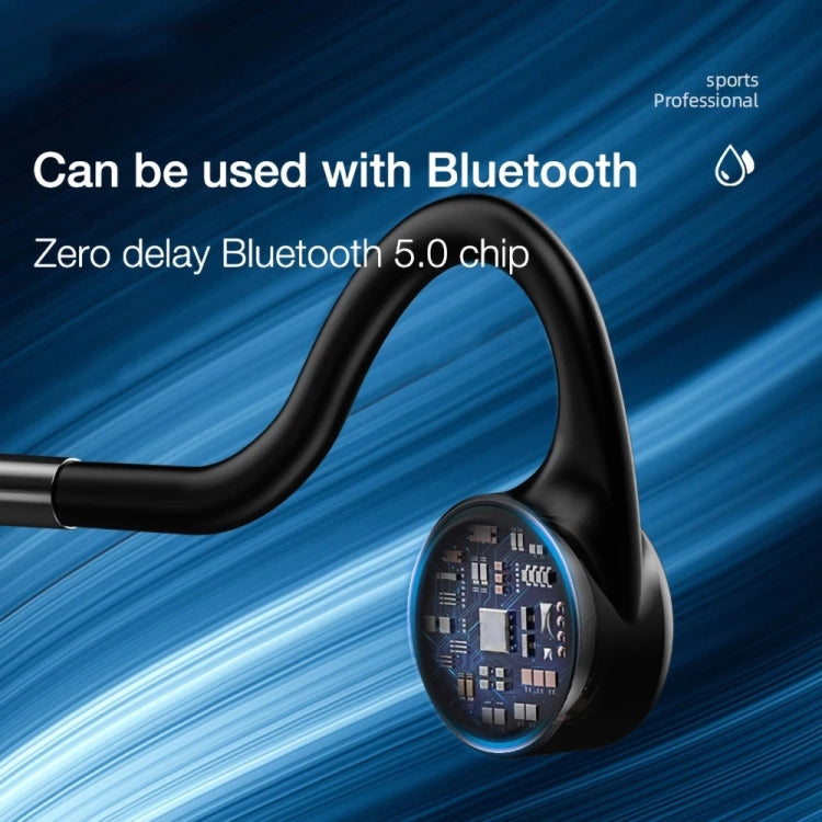 Lenovo X5 IPX8 Waterproof Bluetooth 5.0 Bone Conduction Wireless Earphones, Built-in 8G Memory (Black) Eurekaonline