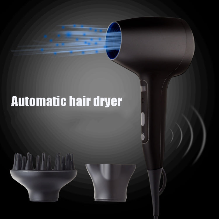 Lescolton 9809 Household Smart High-power Cold Hot Wind Leafless Negative Ion Hair Dryer with Hair Comb, Plug Type:EU Plug(Black) Eurekaonline