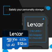 Lexar 633x 512GB High-speed Flash Memory Card Sports Camera Mobile Phone TF Car Driving Recorder Memory Card Eurekaonline