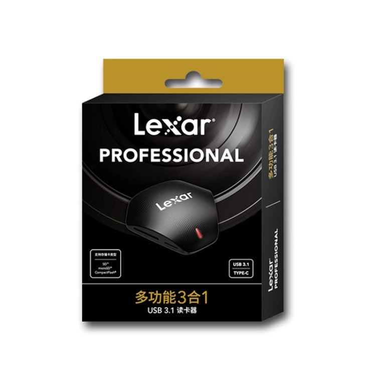 Lexar LRWR500 3 In 1 TF Card SD Card CF Card Multi-Function USB3.1 Card Reader(Black) Eurekaonline