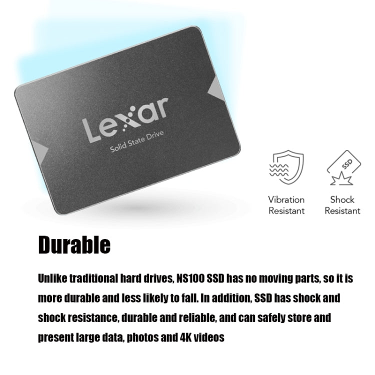 Lexar NS100 2.5 inch SATA3 Notebook Desktop SSD Solid State Drive, Capacity: 1TB(Gray) Eurekaonline