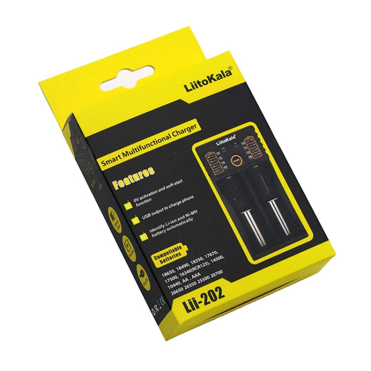 LiitoKala lii-202 USB Output Intelligent Battery Charger for Li-ion IMR 18650, 18490, 18350, 17670, 17500, 16340(RCR123), 14500, 10440 Eurekaonline