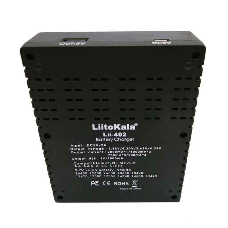 LiitoKala lii-402 4 In 1 Lithium Battery Charger for Li-ion IMR 18650, 18490, 18350, 17670, 17500, 16340(RCR123), 14500, 10440 Eurekaonline