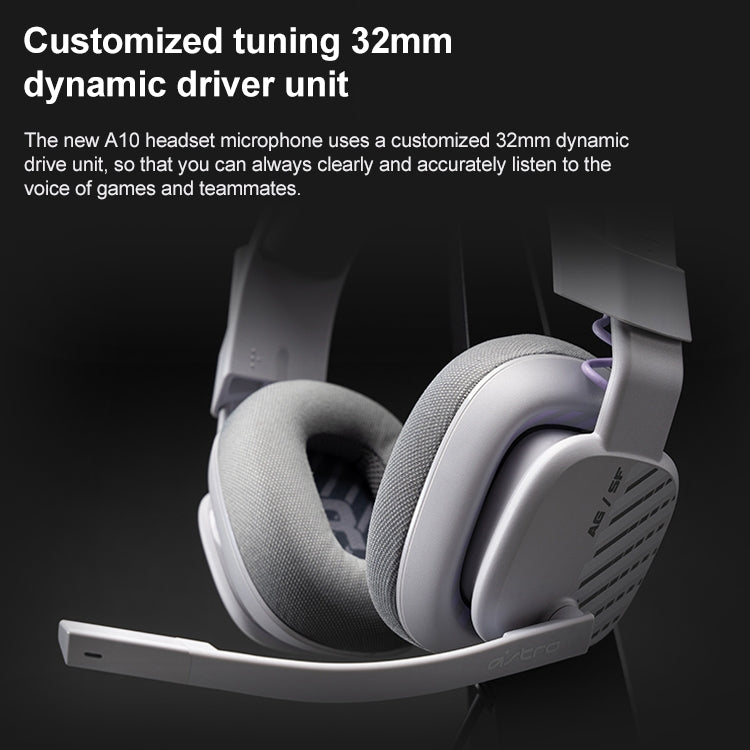 Logitech Astro A10 Gen 2 Wired Headset Over-ear Gaming Headphones (Grey) Eurekaonline