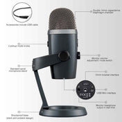 Logitech Blue Yeti Nano Condenser Digital USB Live Broadcast Microphone (Grey) Eurekaonline