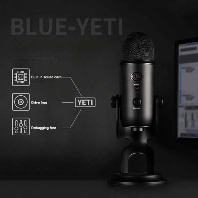 Logitech Blue Yeti USB Condenser Microphone(Silver) Eurekaonline