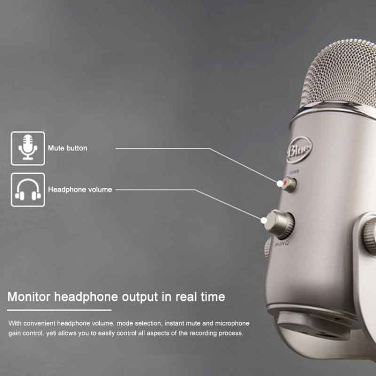 Logitech Blue Yeti USB Condenser Microphone(Silver) Eurekaonline