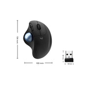 Logitech ERGO M575 Creative Wireless Trackball Mouse (Black) Eurekaonline