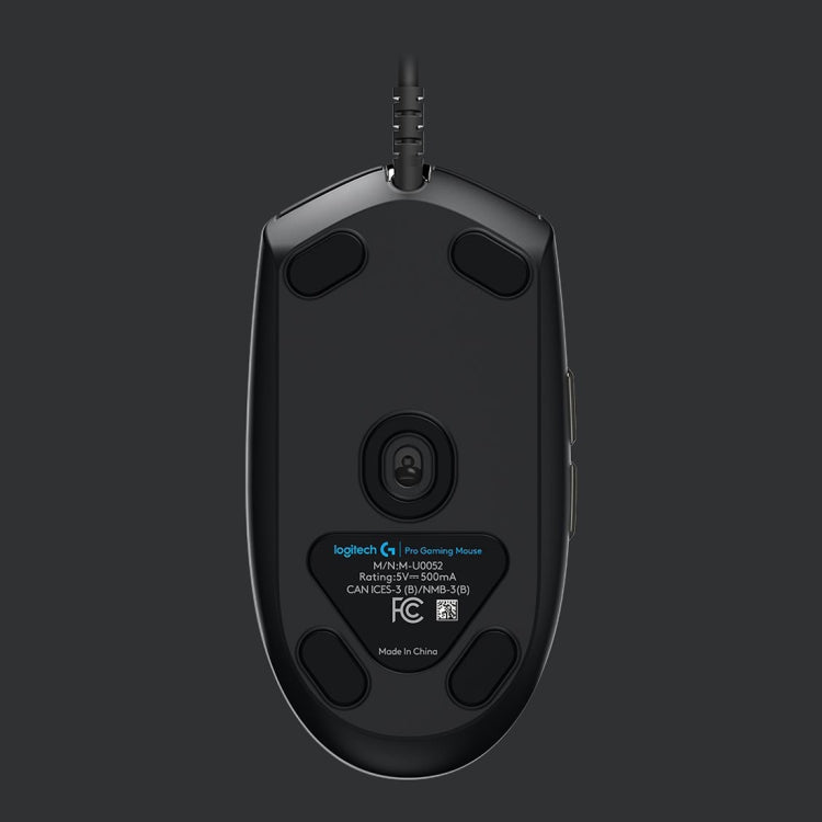 Logitech G Pro 16000DPI RGB Illumination Macro Programming Wired Optical Gaming Mouse, Length: 1.8m (Black) Eurekaonline